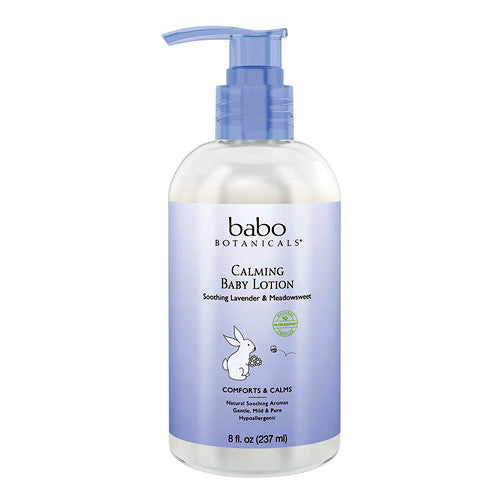 Babo Botanicals Lavender Meadowsweet Calming Baby Moisturizing Lotion, 8 Oz
